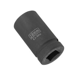 TOP-VIGOR 3/4-Inch Drive by 28mm Deep Impact Socket, 6-Point, Durable Reliable Cr-Mo Alloy Steel, Metric for Home Car Repair