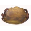 WorldBazzar Huge Double Turtle Bowl Hand Carved Mahogany Wood Nautical