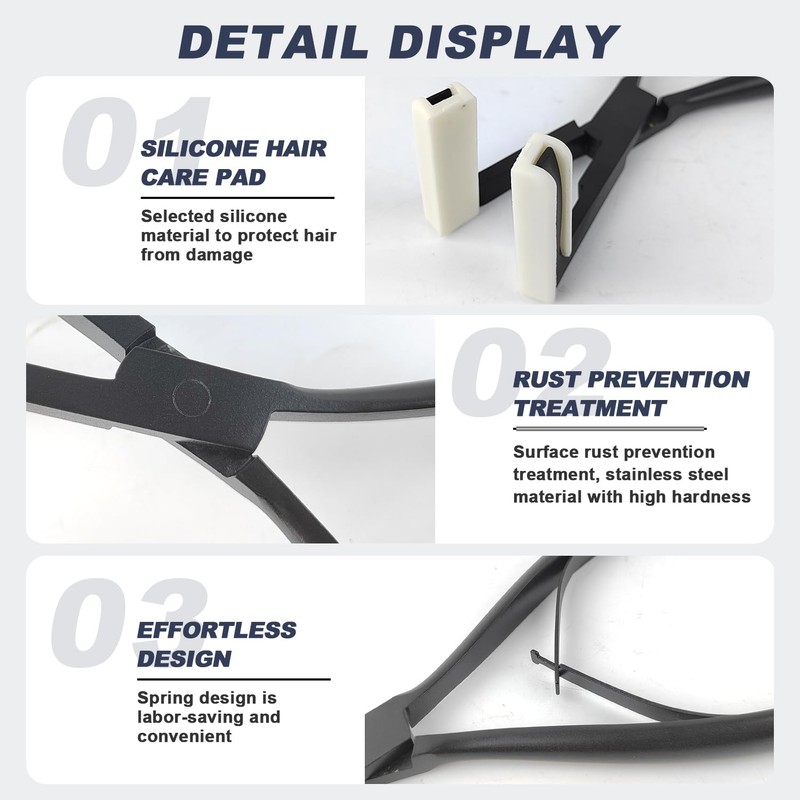 yoivkgo Hair Extension Pliers, Robust and Easy to Use, Multifunctional,