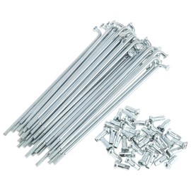 RATCHROLL 1 Set Universal Bicycle Spokes 12G 109mm Length Bike Wheel Spokes Nipple Silver Tone Carbon Steel Galvanized