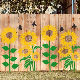 Large Sunflower Stencil for Painting Flower Stencils Reusable Sunflower Stencils for Wood Fence Furniture Fabrics DIY Decor