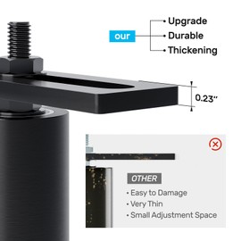 TOIMIOTOIM Black Heavy Duty Slide Gate Guide Roller 3" Sliding Gate Roller L Rear Post Bracket, Iron Gate Guide Wheel Pulley, Adjustable Bolts Slide Gate Support Assembly for Sliding Rolling Gates