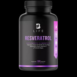 B Life Resveratrol, 180 Cápsulas | 500 mg