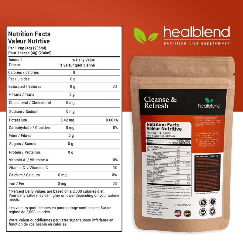 Herbal Detox Tea: Cleanse Tea for Digestive Health, Natural Energy