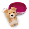 NICI Keyring Sleeping Pets Dog Light Brown 8 cm