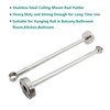 2 Pack Ceiling Mount Bracket, Stainless Steel Wardrobe Pipe Bracket