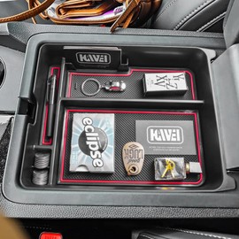 HGWEI Center Console Organizer Compatible with Honda Pilot 2023 2024 2025 and Ridgeline/Passport 2024 2025 2026 Interior Accessories Insert Armrest Storage Box Tray, Red
