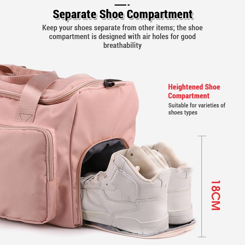 Sports Gym Bag Duffel Bag with Shoe Compartment Weekender Travel