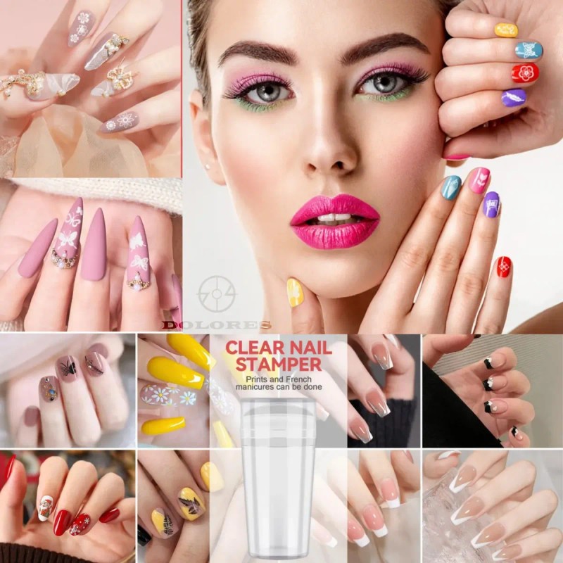 Estampas Sello Uñas: 9 Plantillas+sello+raspador+bolsa Láser