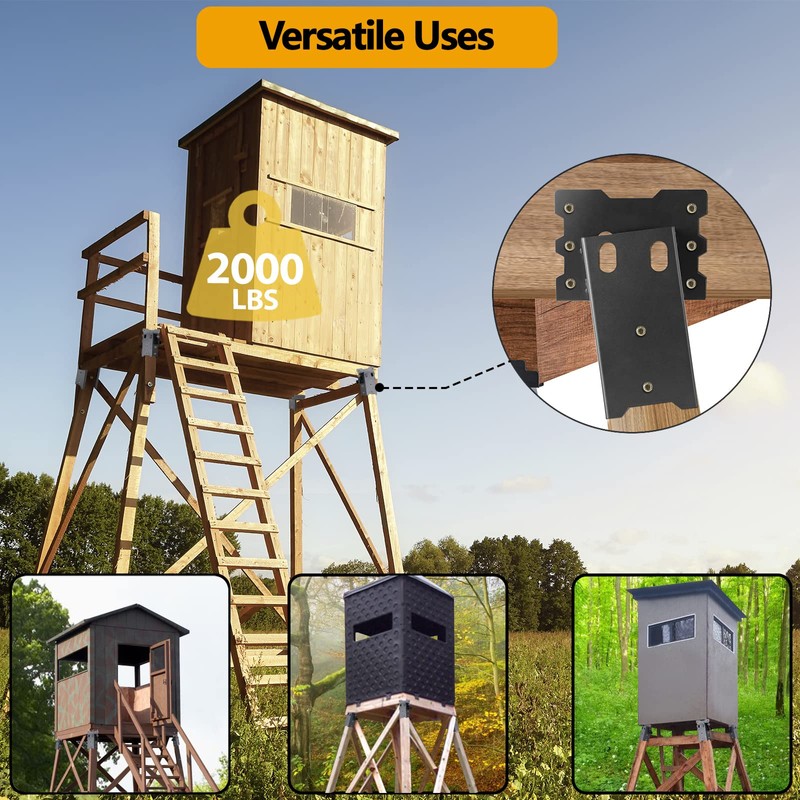 Toriexon Deer Stand Brackets, 4 X 4 Brackets for Deer