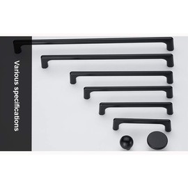 BOZONLI Cupboard Handles, Black Kitchen Door Handles T Bar Handle Drawer Pulls Cupboard Knobs Cabinet Handles (96mm, 2 Pack)