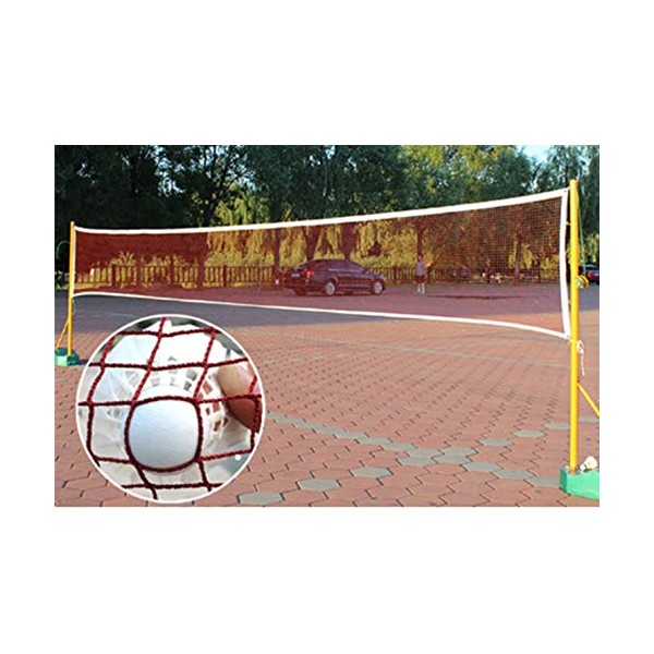 LONTG Portable Badminton Net Replacement Professional Badminton Net Indoor Outdoor Sports Durable Volleyball Training Tennis Badminton Square Net For Garden Beach Backyard Schoolyard Pool Driveway