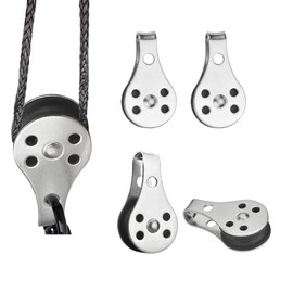 Set of 4 Rope for Pulley Pulley, Stainless Steel Pulley Pulley, Pulley Set, Pulley Single Set, for Large Kayaks, Canoes, Factories, Buildings, etc