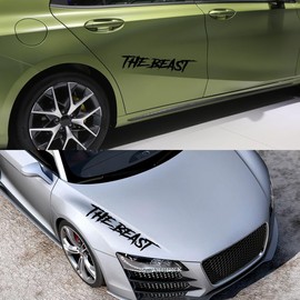 Car Door Side Stickers The Beast Personality Styling Auto Rear Windshield Vinyl Decal Tuning Graphic Automobiles Accessories (Glossy Black)