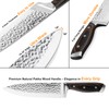 Mealia Kitchen Knife Set with Block, 15-Piece Professional Stainless Steel
