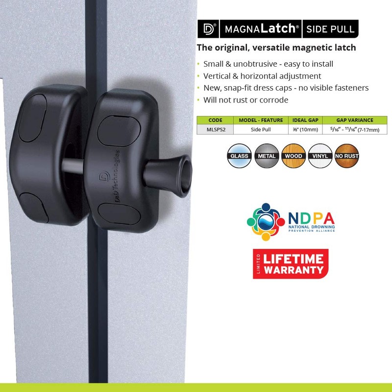 D&D Technologies MLSPS2S MagnaLatch Side Pull, General Purpose Magnetic Gate