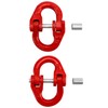 QWORK G80 Alloy Steel Coupling Link, 2 Pack, 3/8" Hammer