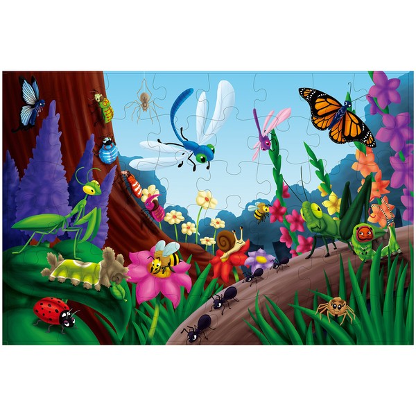 Floor Puzzles – 48 Piece Giant Floor Puzzle, Bugs and Insects Jumbo Preschool Jigsaw Puzzles, Toy Puzzles for Kids Ages 3-5, 1.9 x 2.9 Feet