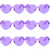 Fengek 6 Pcs Heart Shape Sunglasses Frameless Transparent Glasses Party