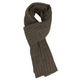 Sakkas SC1961 Ellington Unisex Knit Scarf - Cable Knit Olive