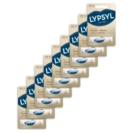 Lypsyl Sensual Lip Balm, Coconut and Almond - Pack of 9