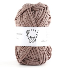 100g Yarn for Crocheting and Knitting,66yds/60m Cotton Yarn for Beginners,Cotton-Nylon Acrylic Blend Yarn for Beginners Crochet Kit Making(Cafe Au Lait)