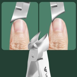 VANWIN VANWIN Ingrown Toenail Clippers, Heavy Duty Slanted Curved Blade Nail Clippers for Thick Toenails & Ingrown Nails, Stainless Steel Angled Toe Nail Clippers for Thick Nails for Seniors, Men, Women