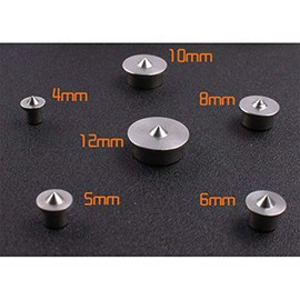 CESFONJER 12 Dowel Markers, Marking Punch for Woodworking Dowels, Dowels. Woodworking Drill Bit Alignment Tool Point Mark 4/5/6/8/10/12mm (2 pieces of each size) (Solid)