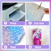 60 Sheets Printable Holographic Laminate Sheets Vinyl Sticker Paper Printable
