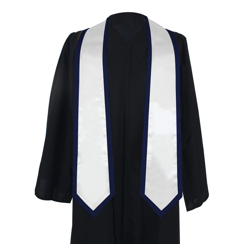 GraduationMall Plain Graduation Honor Stole Classic End With Trim Unisex