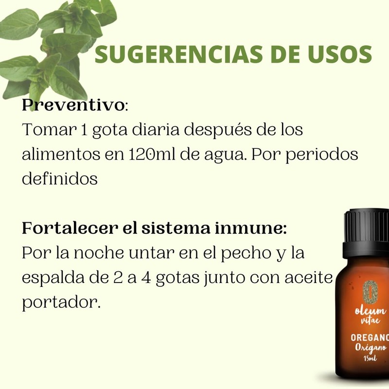 OLEUM VITAE 3x 2 Aceite Esencial De Orégano 100% Puro