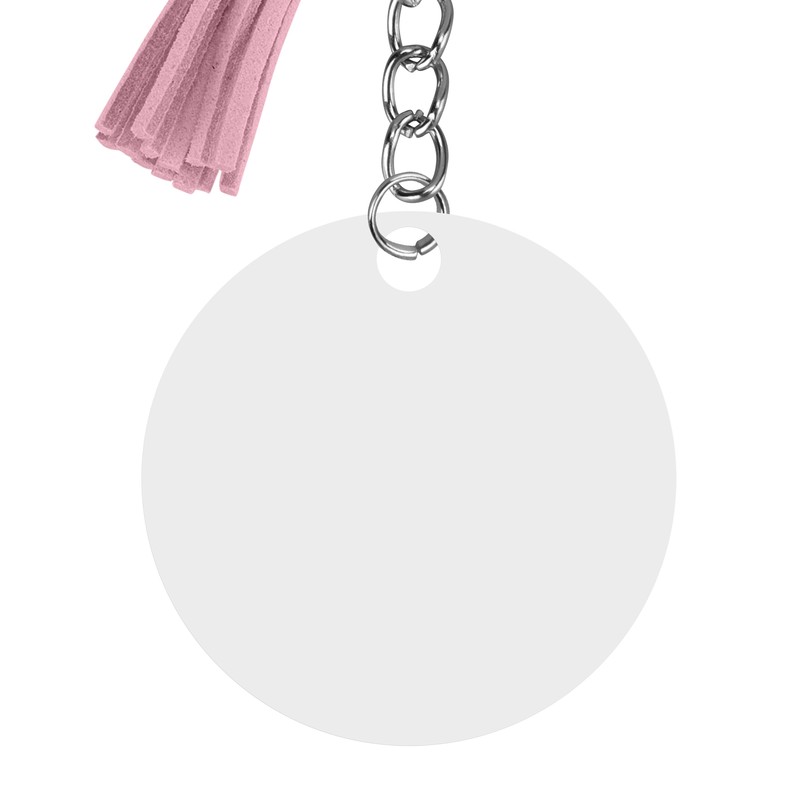 30Set DIY HandPainted Acrylic Keychain Blanks Circles Keychain Tassel Set