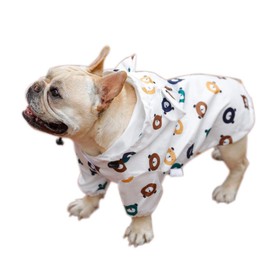 Pet Raincoat, Dog Raincoat Hooded French Bulldog Rain Jacket Waterproof Dog Rain Poncho for Puppy Small Dog Medium Dog_FB