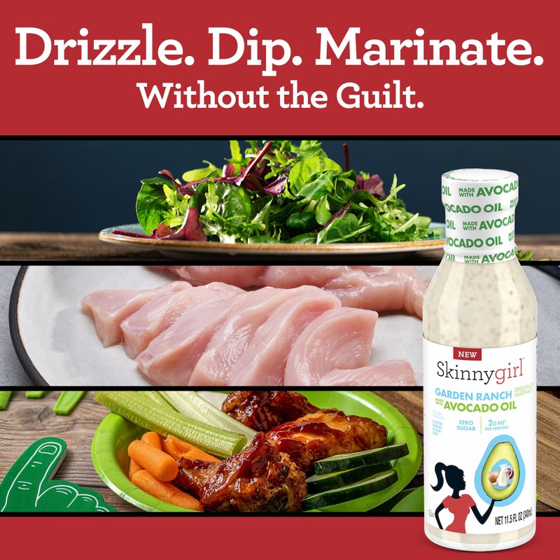 Skinnygirl Avocado Oil Salad Dressing, Garden Ranch, 11.5 Ounce