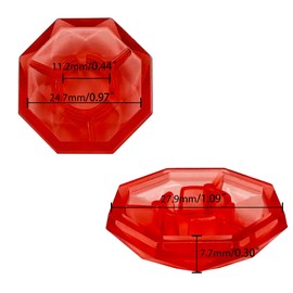 Musiin Guitar effect pedal foot switch top cover,Eight-pack multi-color diamond style foot spike cap protective cap, suitable for guitar effect pedal protective cap(Style1)