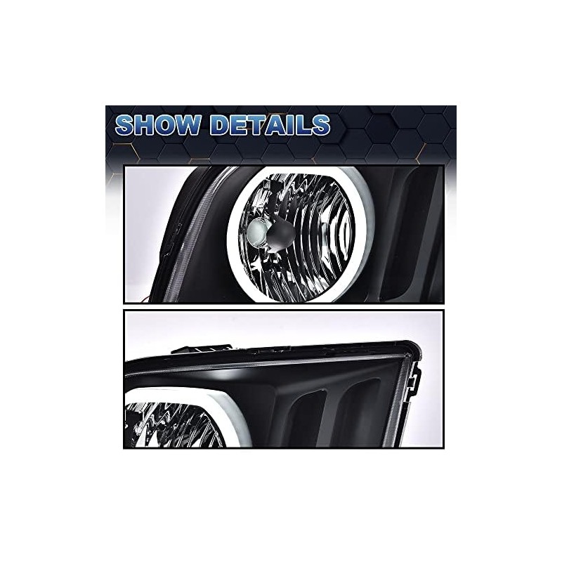 PIT66 LED Headlights, Compatible with 2005-2009 Ford Mustang Headlamp Assembly