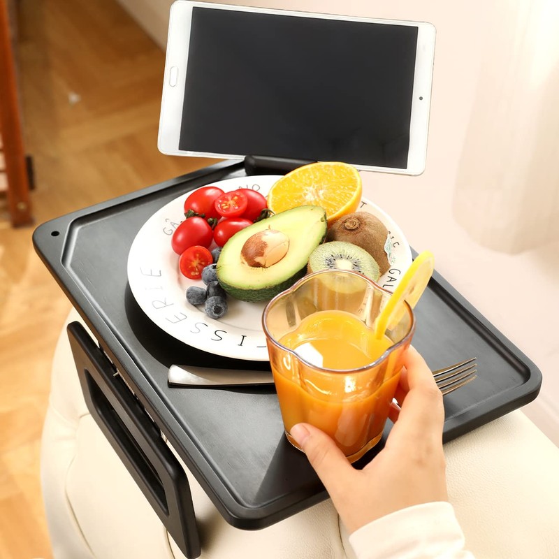 Smatdecis Couch Arm Tray Table Sofa Arm Clip, Armrest Tray