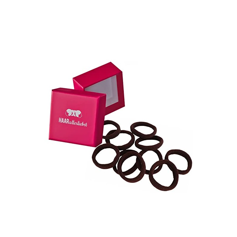 HAARallerliebst Hair Bobbles Dark Brown (Pack of 10 | Brown