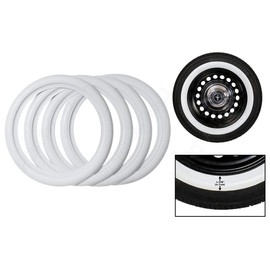 White Wall Portawall Sidewall Topper 14" X2" Wide Tire Insert Trim 4 pcs