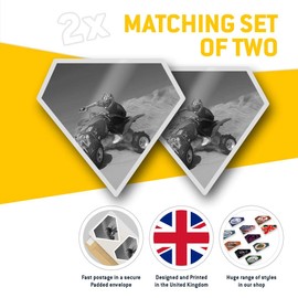 2 x Diamond Stickers 7.5 cm BW - Quad Bike Desert Safari 4x4 Fun Decals for Laptops,Tablets,Luggage,Scrap Booking,Fridges, #35439