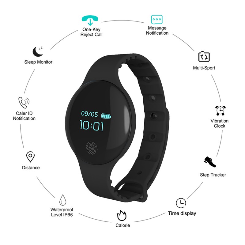 Smart Bracelet Waterproof Sports Smartwatch Wristband Long Standby