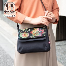 CreareKi GO-19 Women's Shoulder Bag, Cross-body Design, Small, Lightweight, Made in Japan, Gobelin Weave, Pochette, Macaron, 2-way, 2-Body, Mother's Day, Mother's Day, Birthday, Gift, Koga