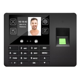 AHANIN Time Clock -3000 Fingerprint Capacity Time Clocks for Employees Small Business with Facial Features, Palm Prints, and Passwords Time Attendance(Standard Version)