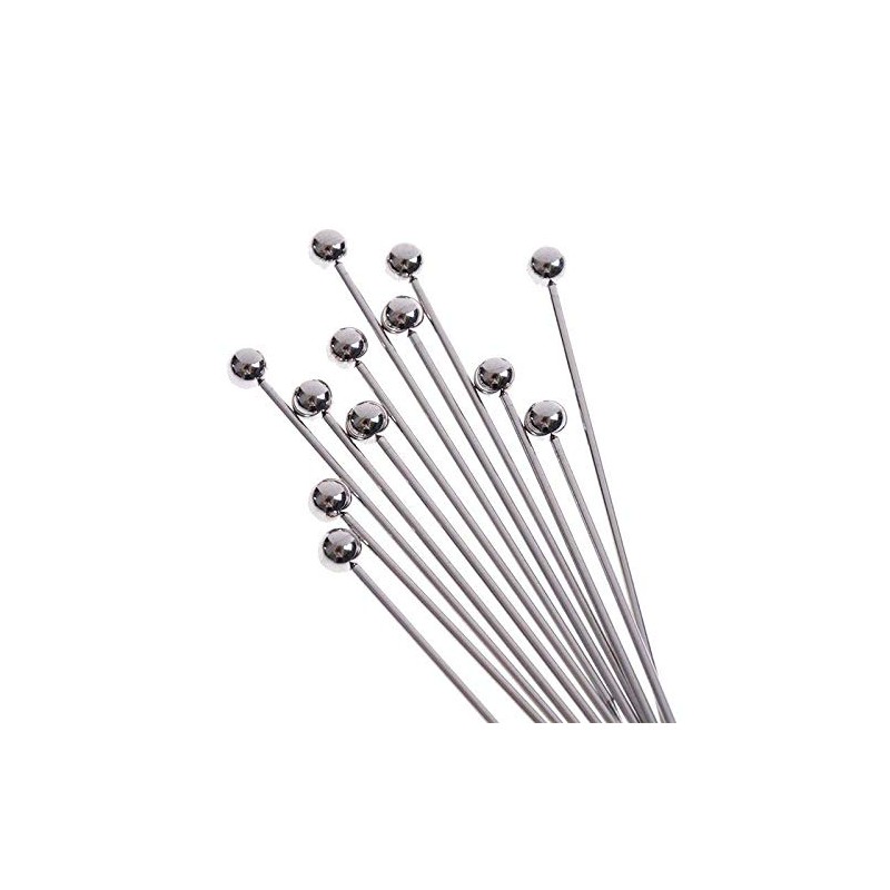Waterstone Stainless steel Cocktail Picks, Professional 4" Fruit Stick Toothpicks(Set