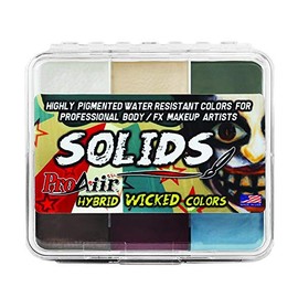 ProAiir SOLIDS Water Resistant Makeup Palette Wicked Zombie Colors
