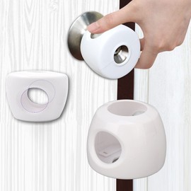 Covers for Elder Child Anti Collision Abs Round Door Knob Safety Cover for Ball Door Handle Proof Door Knob, 4 Set Child Proof Door Knob Window Guards Covers Baby Guards Locks