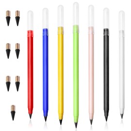 Ourdort Eternal Pencil, Pack of 6 Eternal Pencils, Portable Everlasting Pencil, Reusable Everlasting Pencil, Artist Drawings, Pencil with 6 Replacement Tips