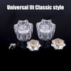 Gosknor 2pcs Shower Knob Replacements, Clear Acrylic Hot/Cold/Diverter Shower Knobs