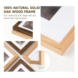 Axeman 18x24 Oak Wood Picture Frame, Minimalist 18x24 Frame with Tempered Glass, Natural Solid Wooden Picture Frames for Wall Art Photo, 1 Pack, Natural