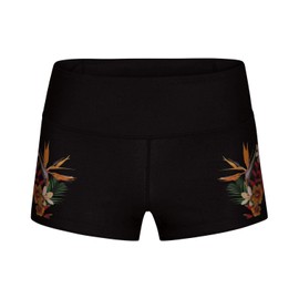 Hurley Women's Compression Floreal Surf Shorts - Black - XL